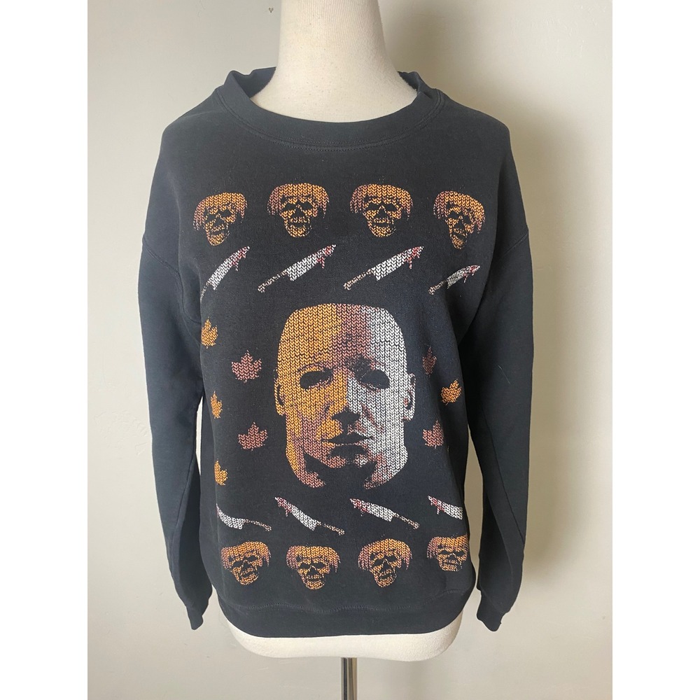 Halloween Mike Myers Horror Graphic Sweatshirt Crewneck Slasher Movie Tee S/M